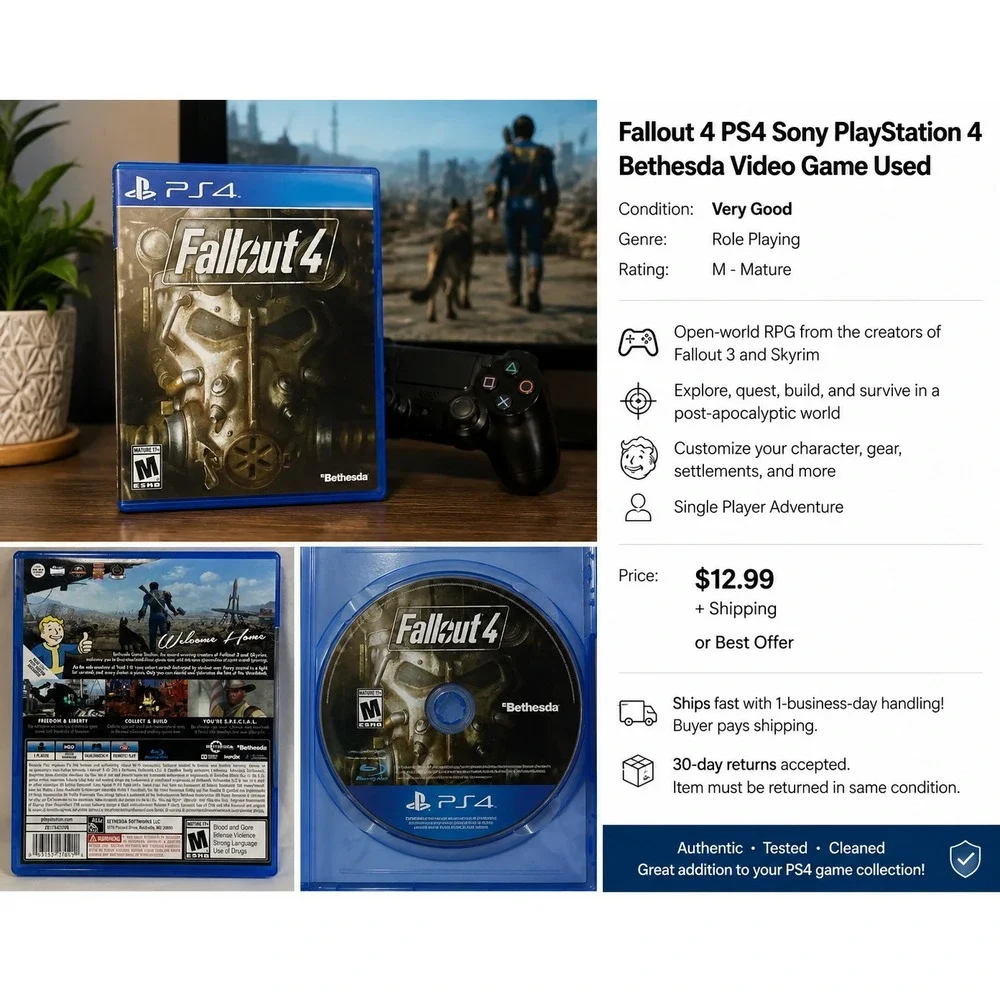 Fallout 4 PS4 Sony PlayStation 4 Bethesda Video Game Used